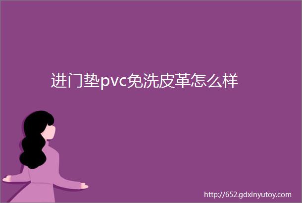 进门垫pvc免洗皮革怎么样