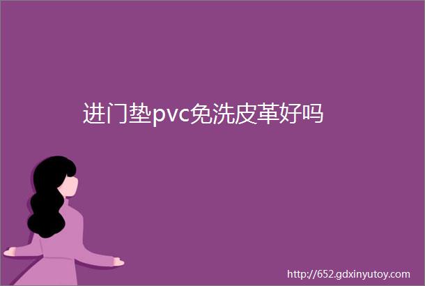 进门垫pvc免洗皮革好吗