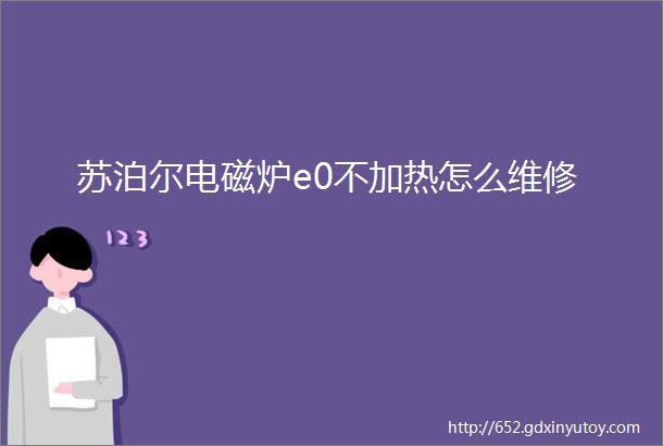 苏泊尔电磁炉e0不加热怎么维修